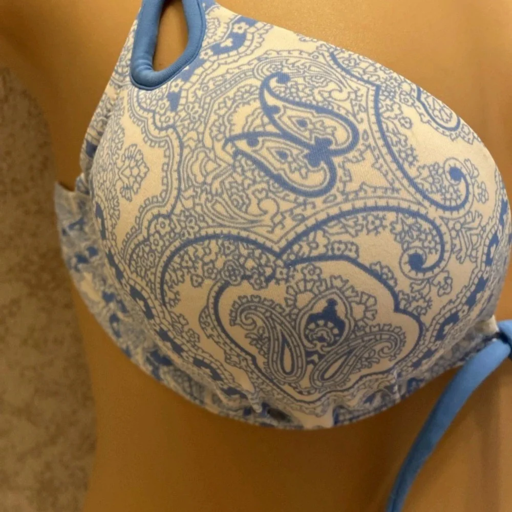 Victoria's Secret Blue and White Paisley Bombshell Bikini